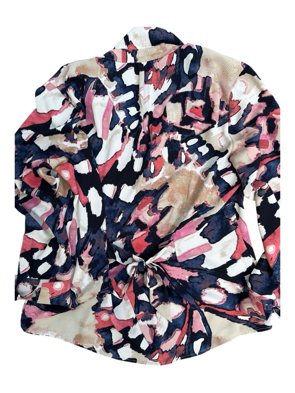 NIC + ZOE multi colored abstract poly blouse, Medium, - Picture 6 of 13